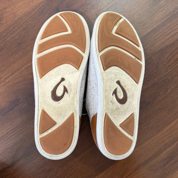 Olukai Manoa Hulu Men's Casual Textile Slip On Shoes Beachy Coastal Gray Sz 10 - Picture 5 of 9